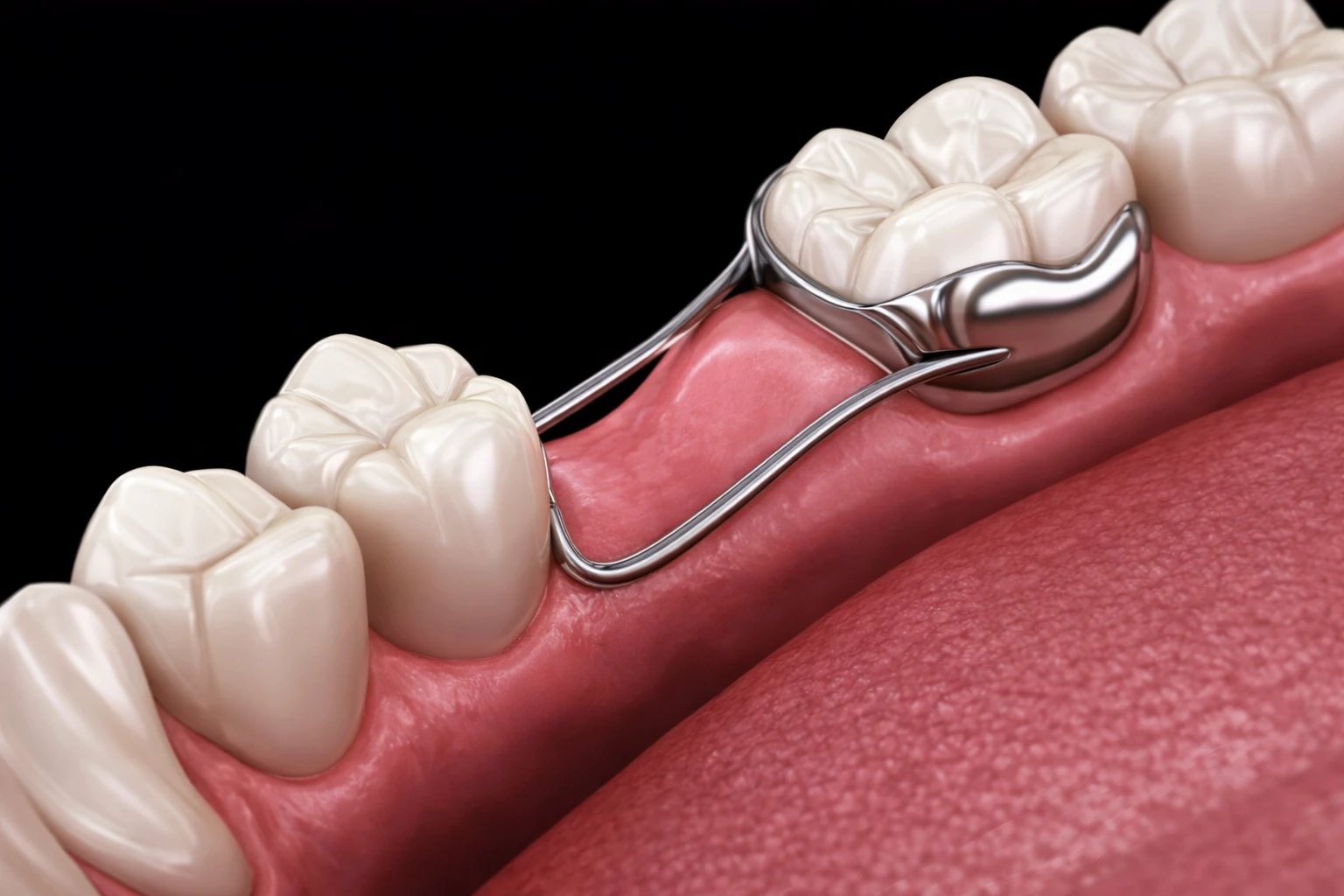 فضانگهدار دندان کودک برای جلوگیری از کج شدن دندان‌های دائمی پس از افتادن زودهنگام دندان شیری