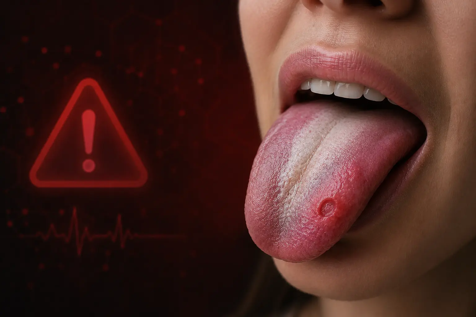 علائم بیماری‌های زبان شامل تغییر رنگ، زخم، درد، تورم، سوزش، بی‌حسی و تغییر چشایی